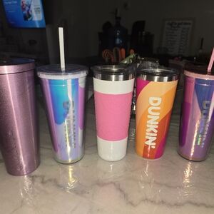 5 Dunkin Tumblers